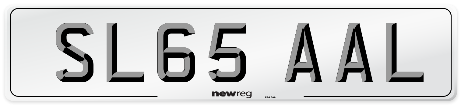 SL65 AAL Number Plate from New Reg